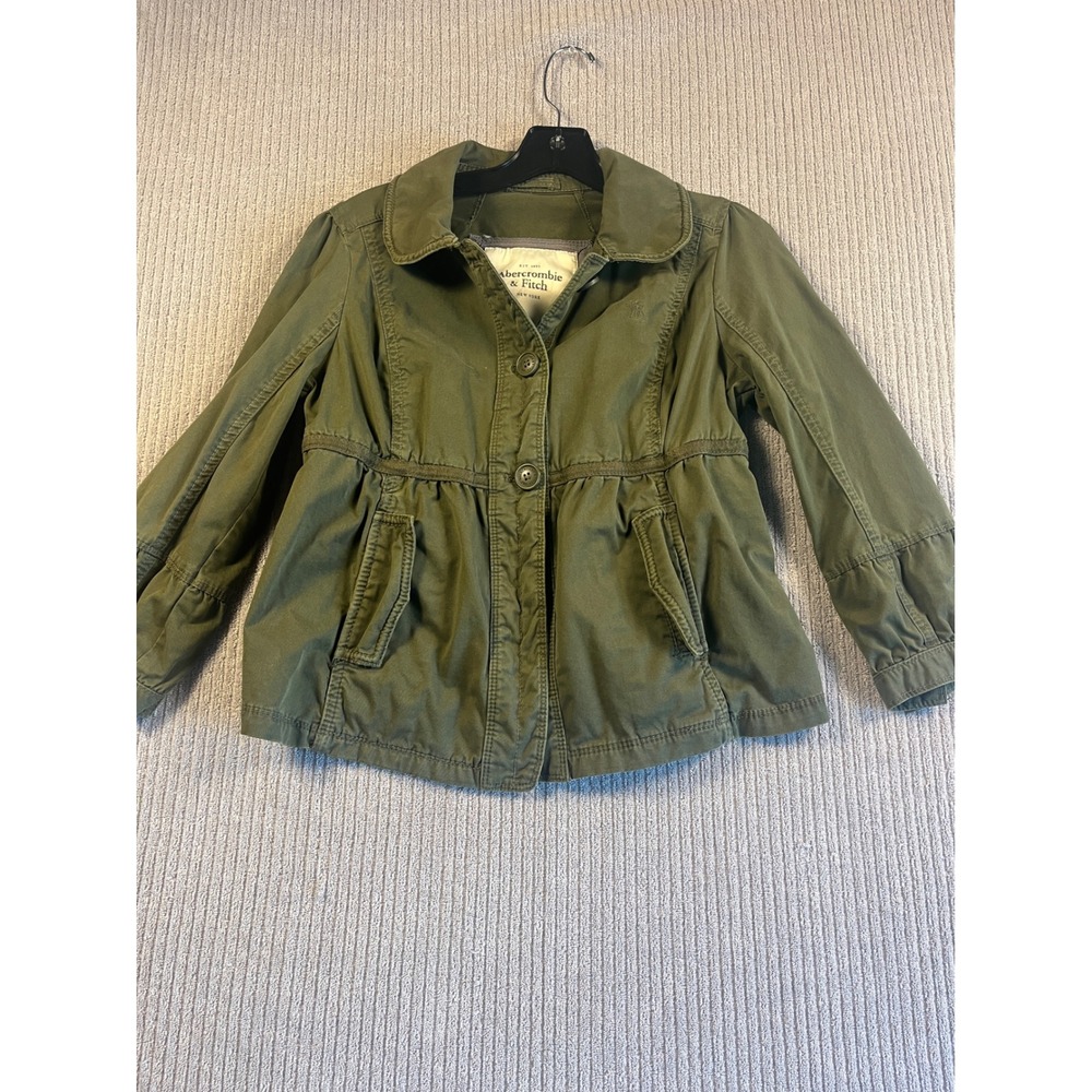 Abercrombie & Fitch Olive Green Vintage Y2K Babydoll Utility Jacket Medium